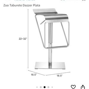 DAZZER BARSTOOL BRUSHED STAINLESS STEEL, YOU CAN BUY 1 TO 3 UNITS SEPARATELY